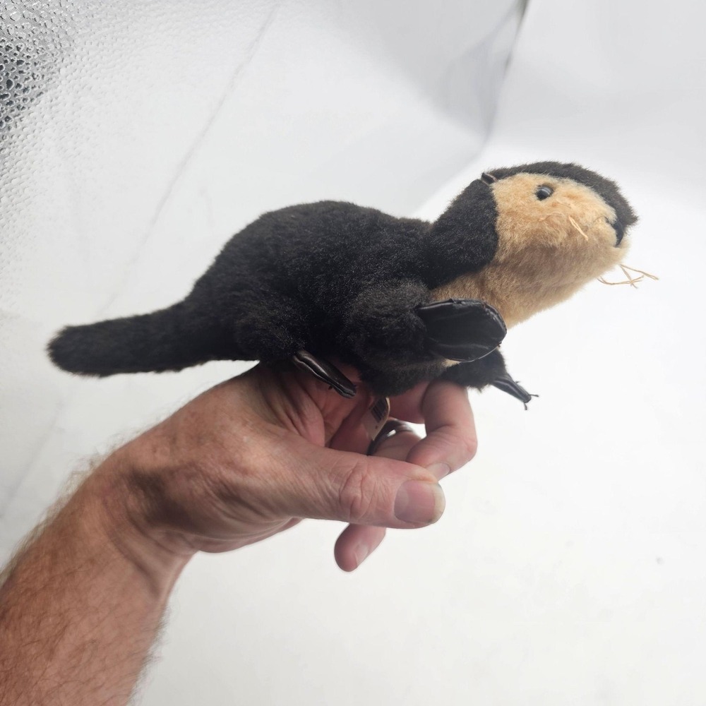 Folkmanis Sea Otter Hand Puppet Plush Stuffed Animal Toy Small Brown Washable